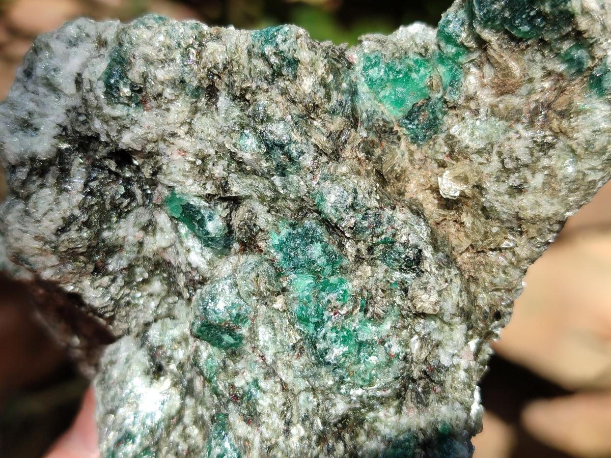Natural Emerald Mica 'Mutokolite' Cobbed Specimens x 3 From Mutoko, Zimbabwe
