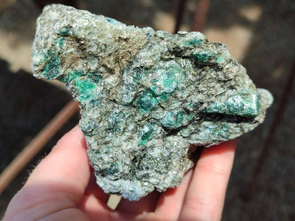 Natural Emerald Mica 'Mutokolite' Cobbed Specimens x 3 From Mutoko, Zimbabwe