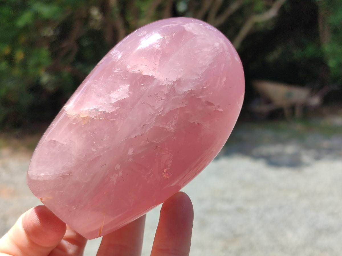 Polished Gemmy Star Rose Quartz Standing Free Forms x 4 From Madagascar