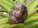 Hand Made Smokey Window Quartz Skull Cavings x 3 From Madagascar