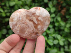Polished Flower Agate Palm Stones and one Heart x 12 From Antsahalova, Madagascar