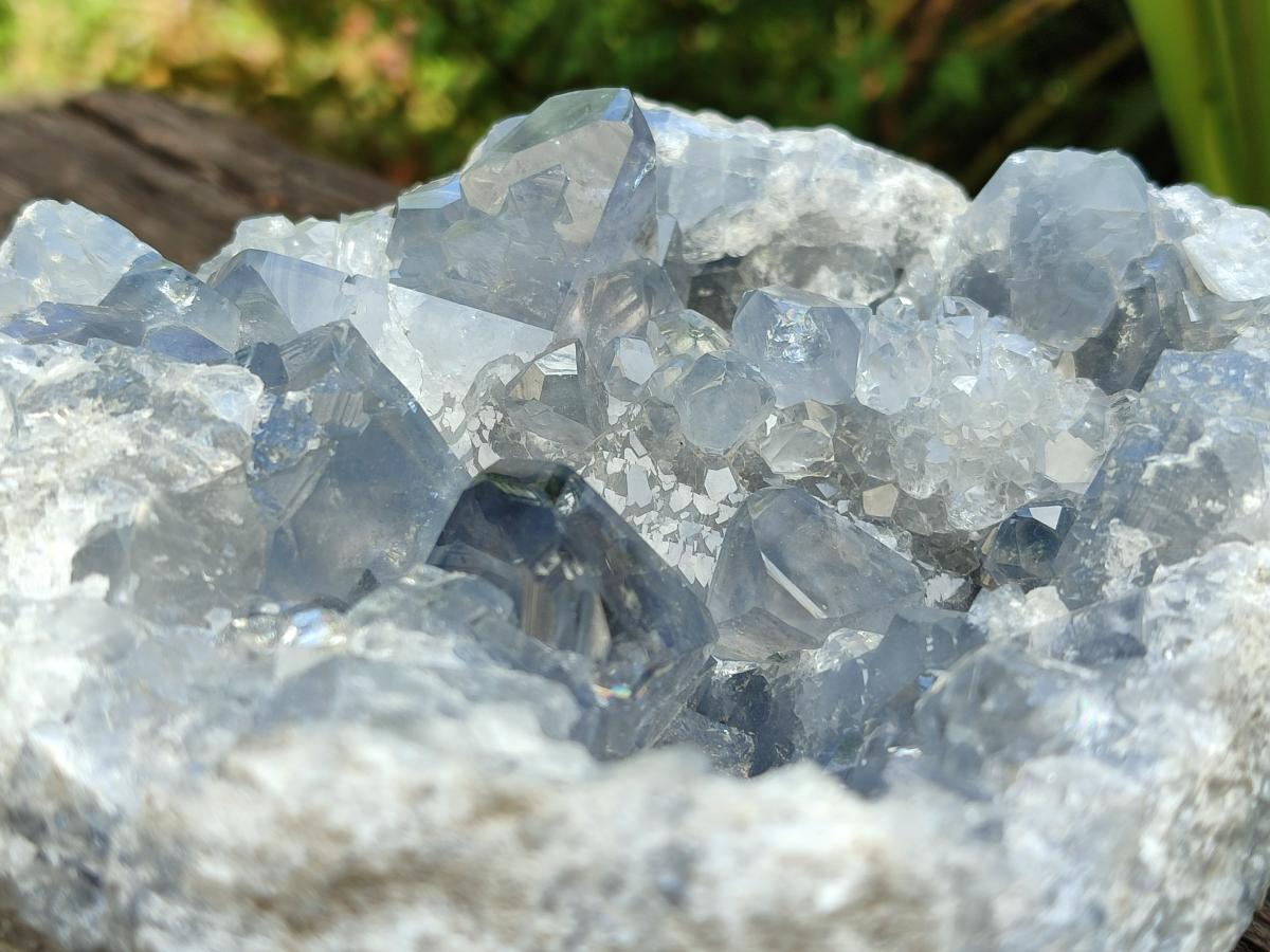 Natural Large Blue Celestite Cluster Specimen x 1 From Sakoany, Madagascar