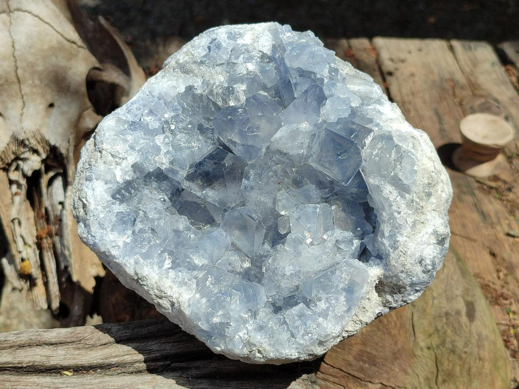 Natural Large Blue Celestite Cluster Specimen x 1 From Sakoany, Madagascar