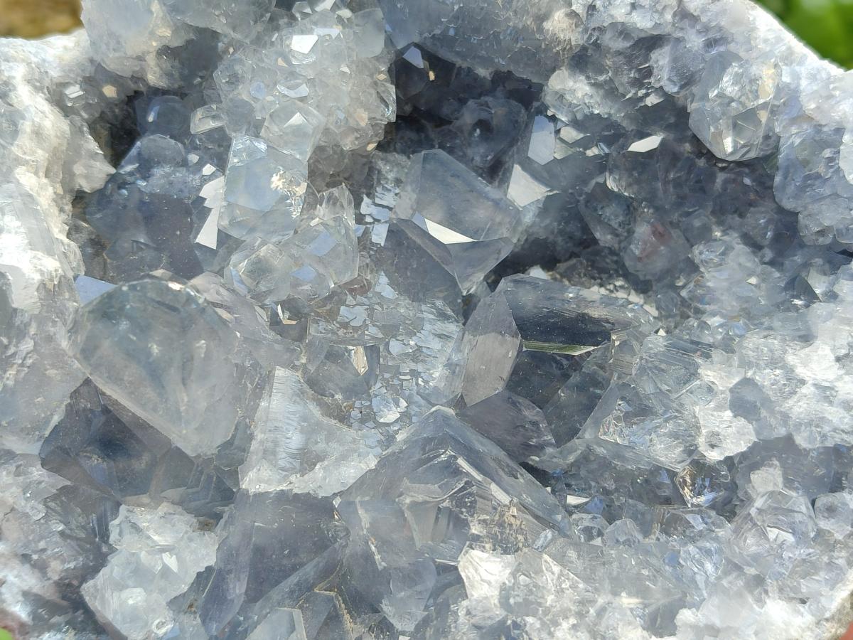 Natural Large Blue Celestite Cluster Specimen x 1 From Sakoany, Madagascar