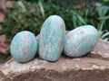 Polished Amazonite Palm Stones x 35 From Madagascar