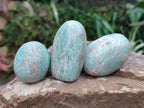 Polished Amazonite Palm Stones x 35 From Madagascar