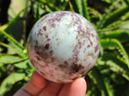 Polished Rubellite Pink Tourmaline Spheres x 3 From Ambatondrazaka, Madagascar