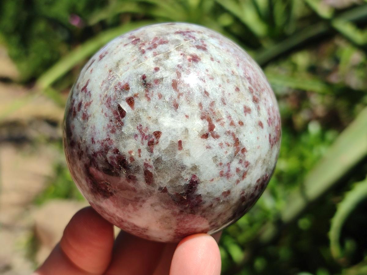 Polished Rubellite Pink Tourmaline Spheres x 3 From Ambatondrazaka, Madagascar