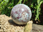 Polished Rubellite Pink Tourmaline Spheres x 3 From Ambatondrazaka, Madagascar
