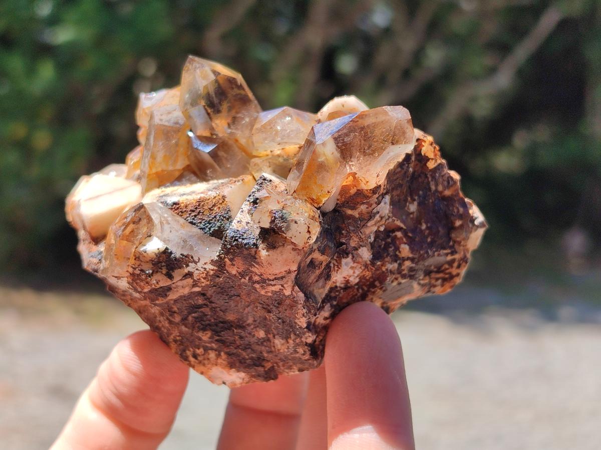 Natural Smokey Quartz Clusters with Associated Minerals x 4 From Zomba Plateau, Malawi