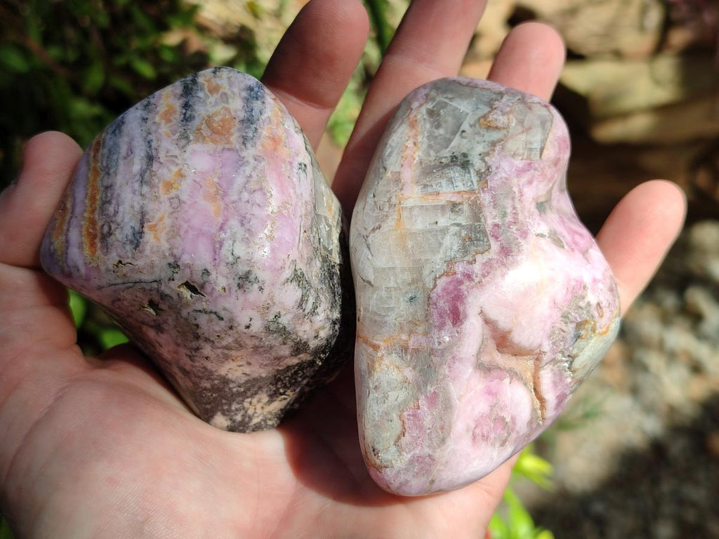 Polished Cobaltion Calcite in Dolomite Free Forms x 6 From Kakanda, Congo