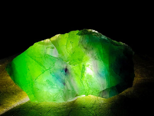 Polished On One Side Watermelon Fluorite Specimens x 6 From Uis, Namibia