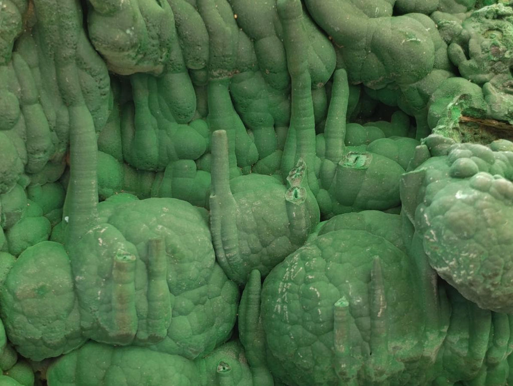 Natural Large Malachite Stalactite Cave Wall Specimen x 1 From Kolwezi, Congo