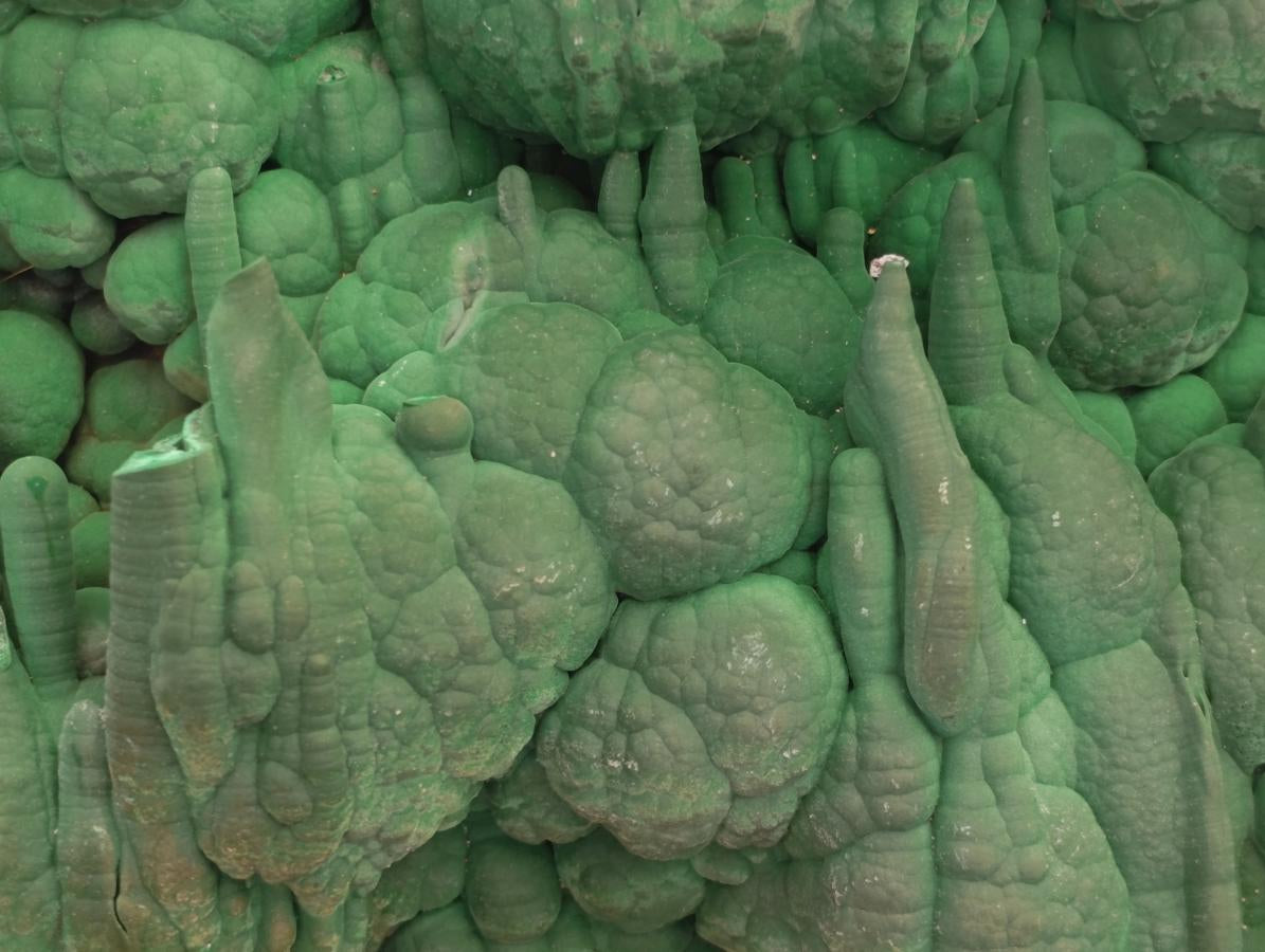 Natural Large Malachite Stalactite Cave Wall Specimen x 1 From Kolwezi, Congo