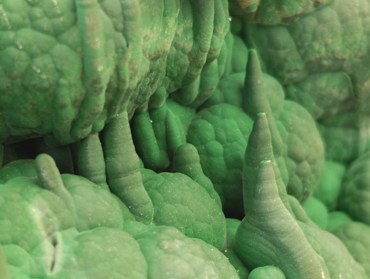 Natural Large Malachite Stalactite Cave Wall Specimen x 1 From Kolwezi, Congo