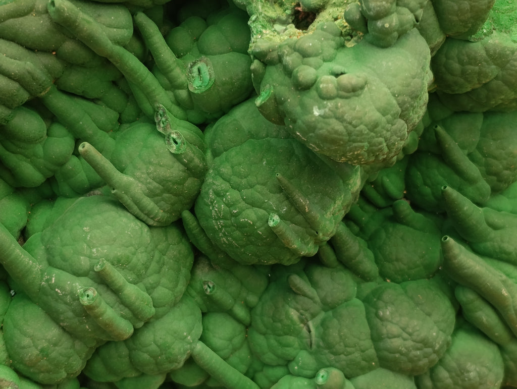 Natural Large Malachite Stalactite Cave Wall Specimen x 1 From Kolwezi, Congo