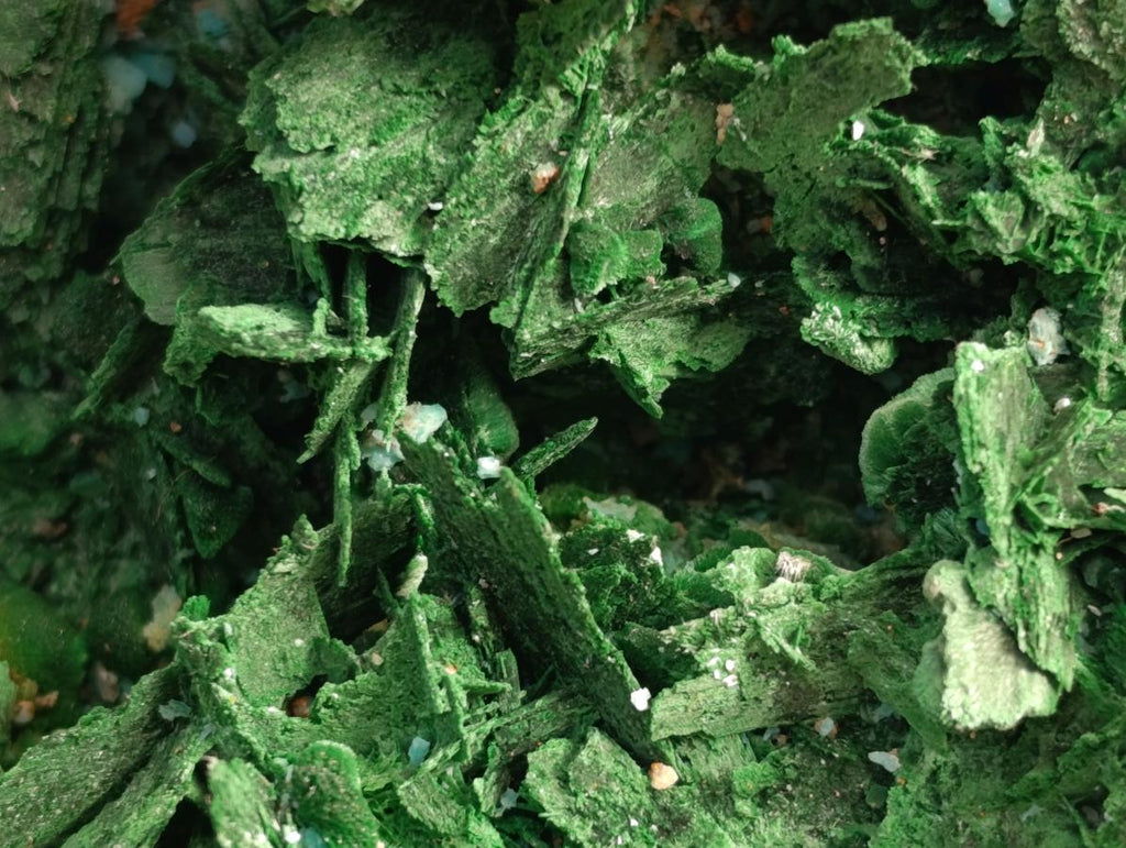 Natural XL Rare Bladed Malachite Pseudomorph Specimen x 1 From Kolwezi, Congo