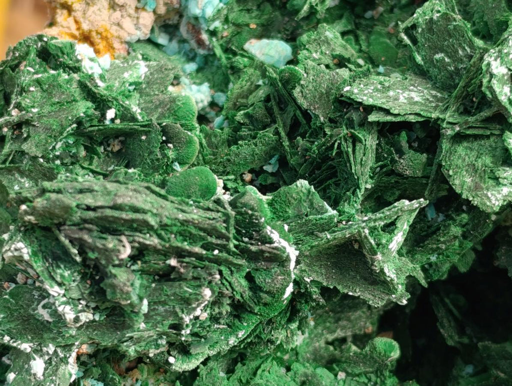 Natural XL Rare Bladed Malachite Pseudomorph Specimen x 1 From Kolwezi, Congo