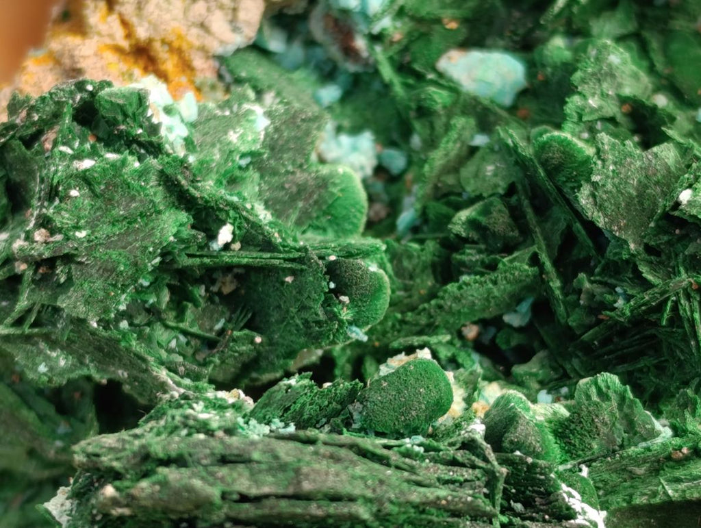 Natural XL Rare Bladed Malachite Pseudomorph Specimen x 1 From Kolwezi, Congo