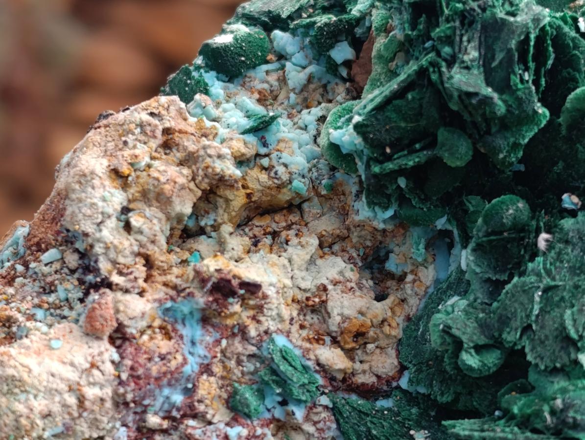 Natural XL Rare Bladed Malachite Pseudomorph Specimen x 1 From Kolwezi, Congo