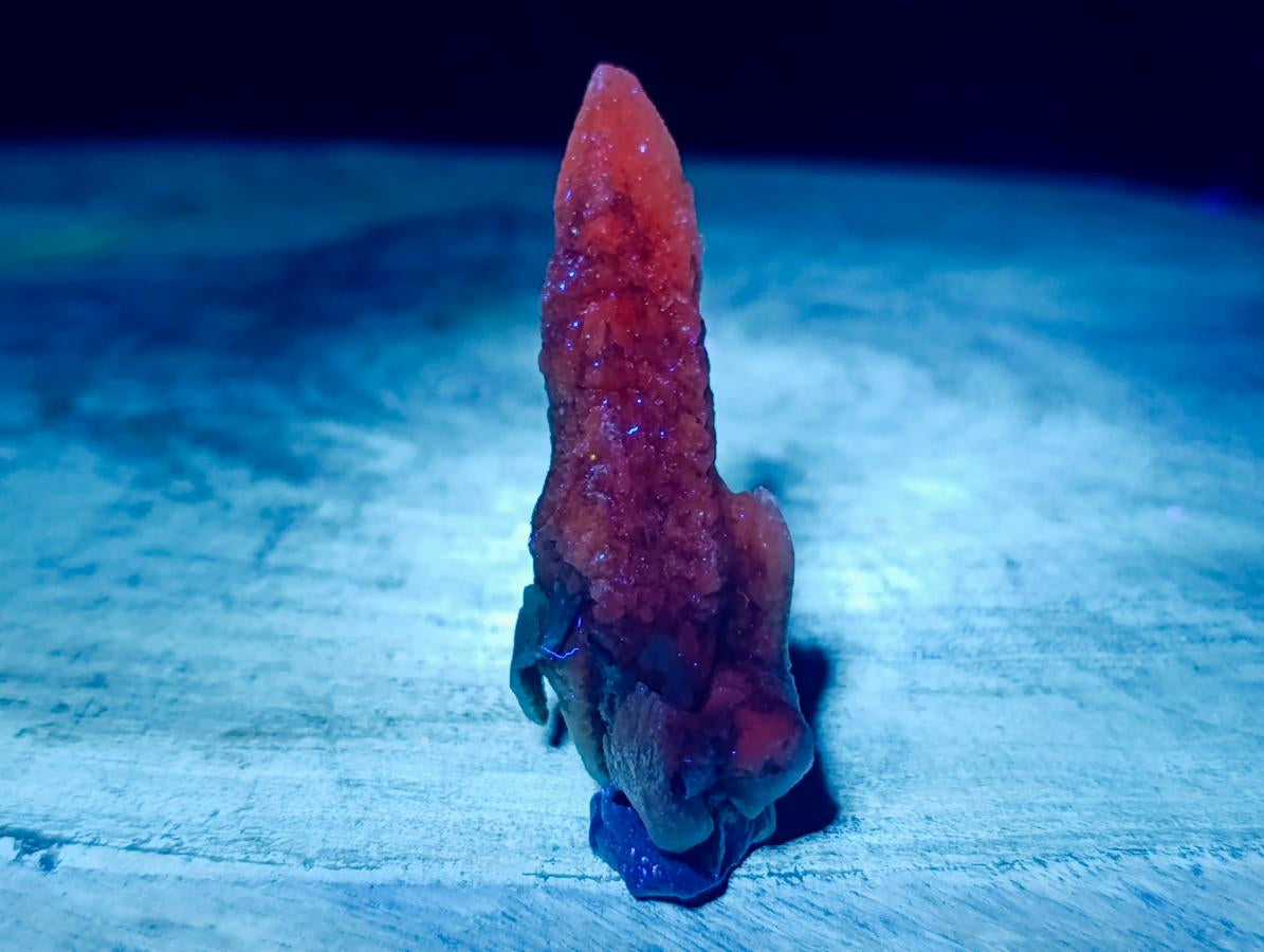 Natural Drusy Quartz Coated Spearhead Calcite Crystals x 35 From Albert's Mountain, Lesotho