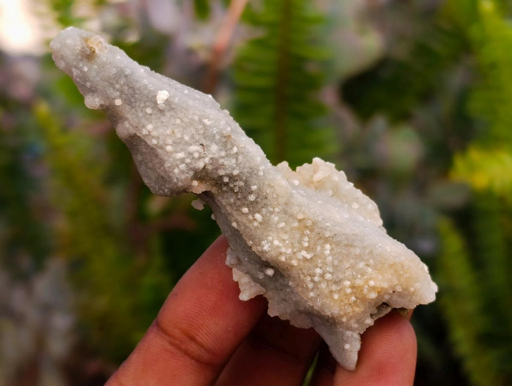 Natural Drusy Quartz Coated Spearhead Calcite Crystals x 35 From Albert's Mountain, Lesotho