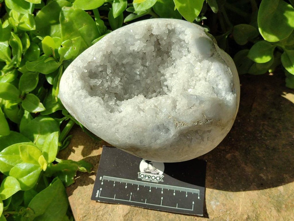 Polished Blue Celestite Egg x 1 From Sakoany, Madagascar