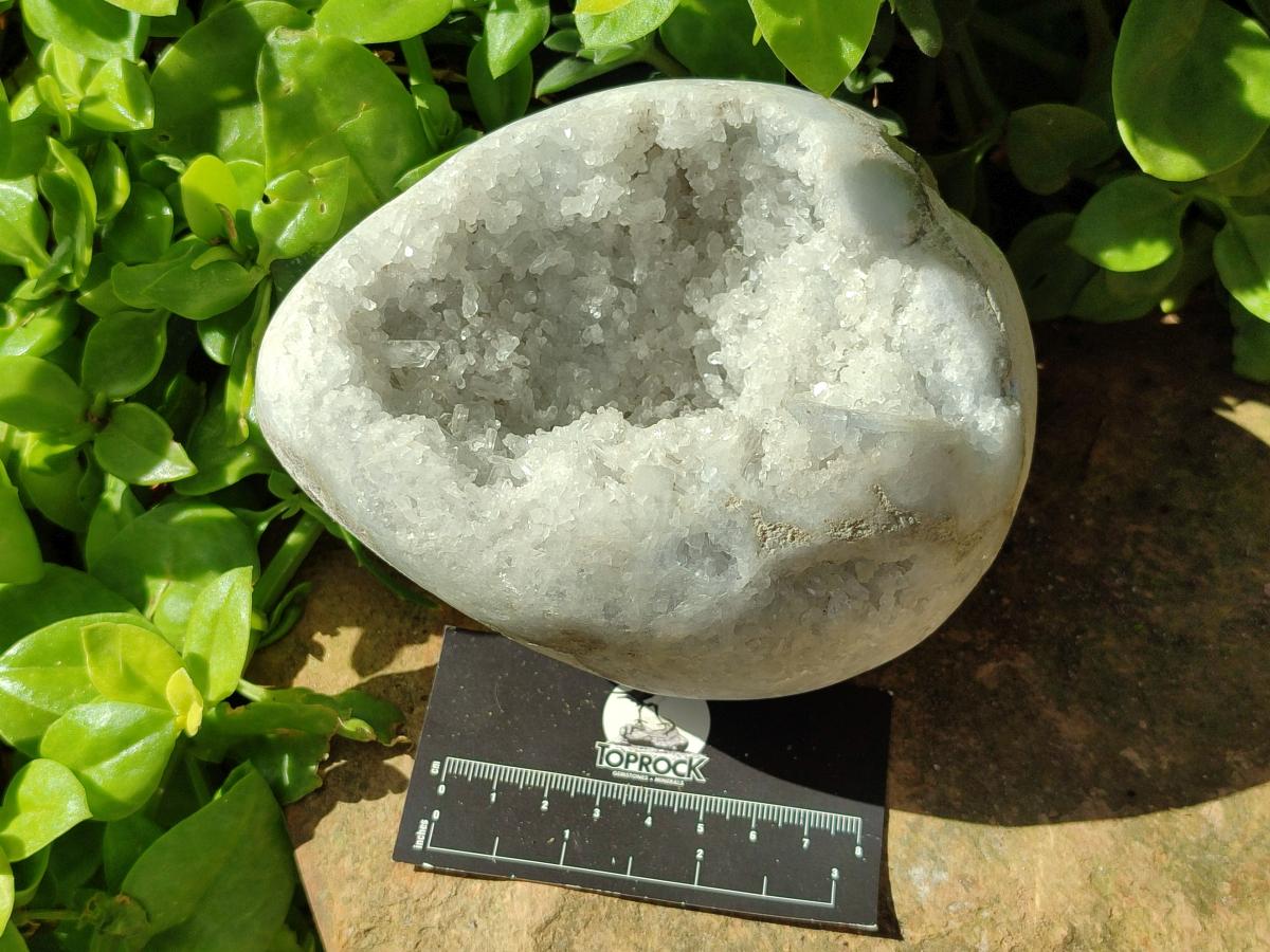 Polished Blue Celestite Egg x 1 From Sakoany, Madagascar