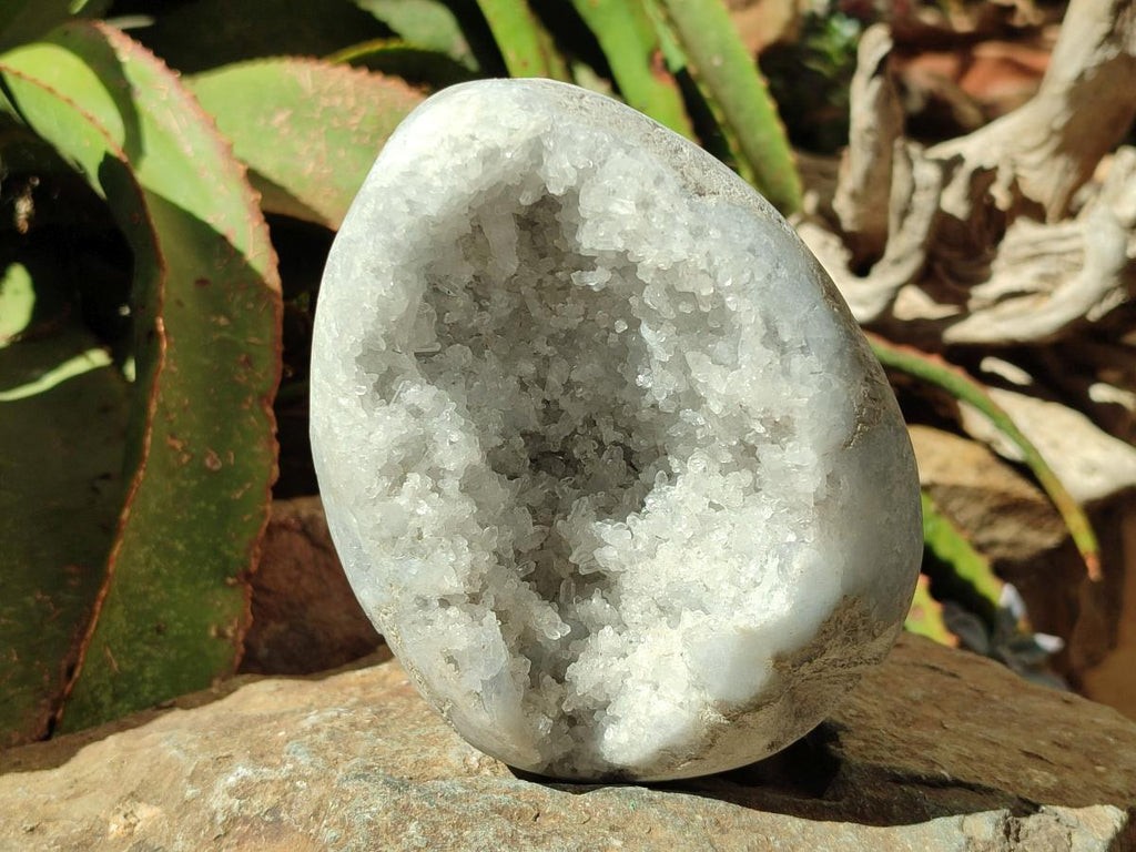 Polished Blue Celestite Egg x 1 From Sakoany, Madagascar