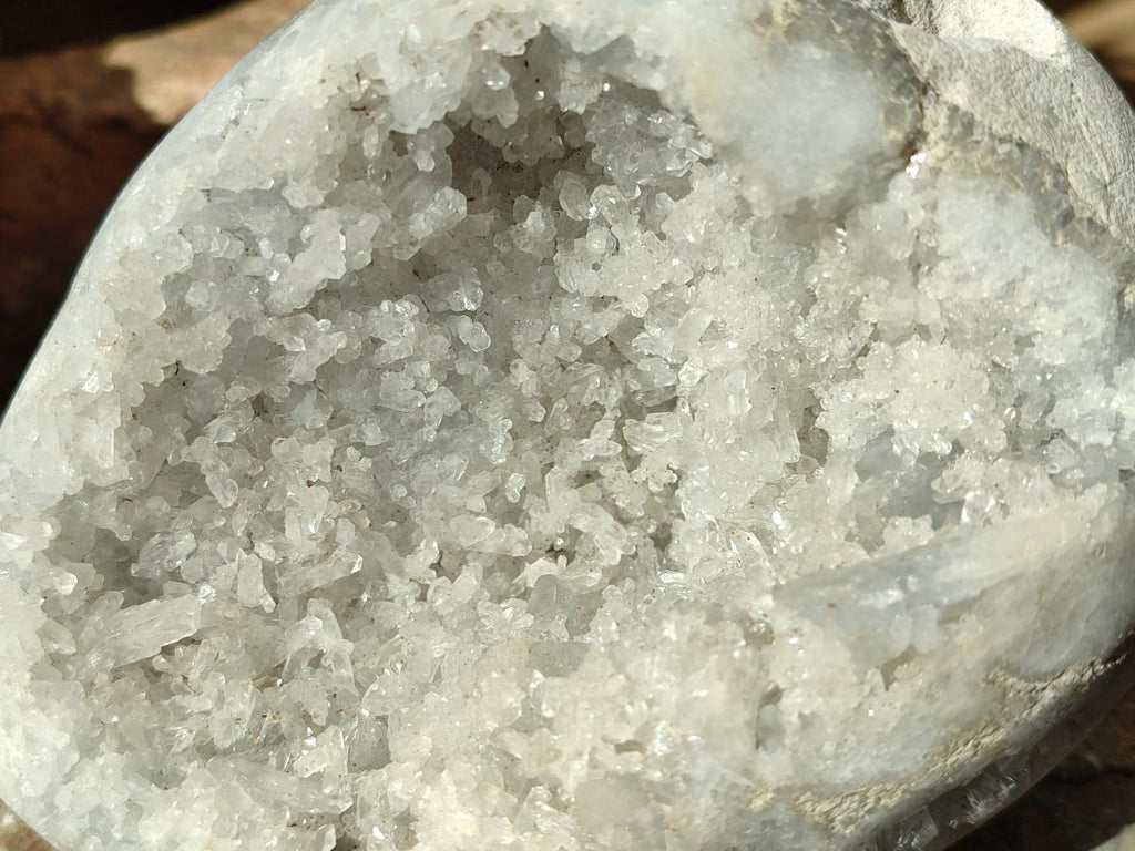 Polished Blue Celestite Egg x 1 From Sakoany, Madagascar