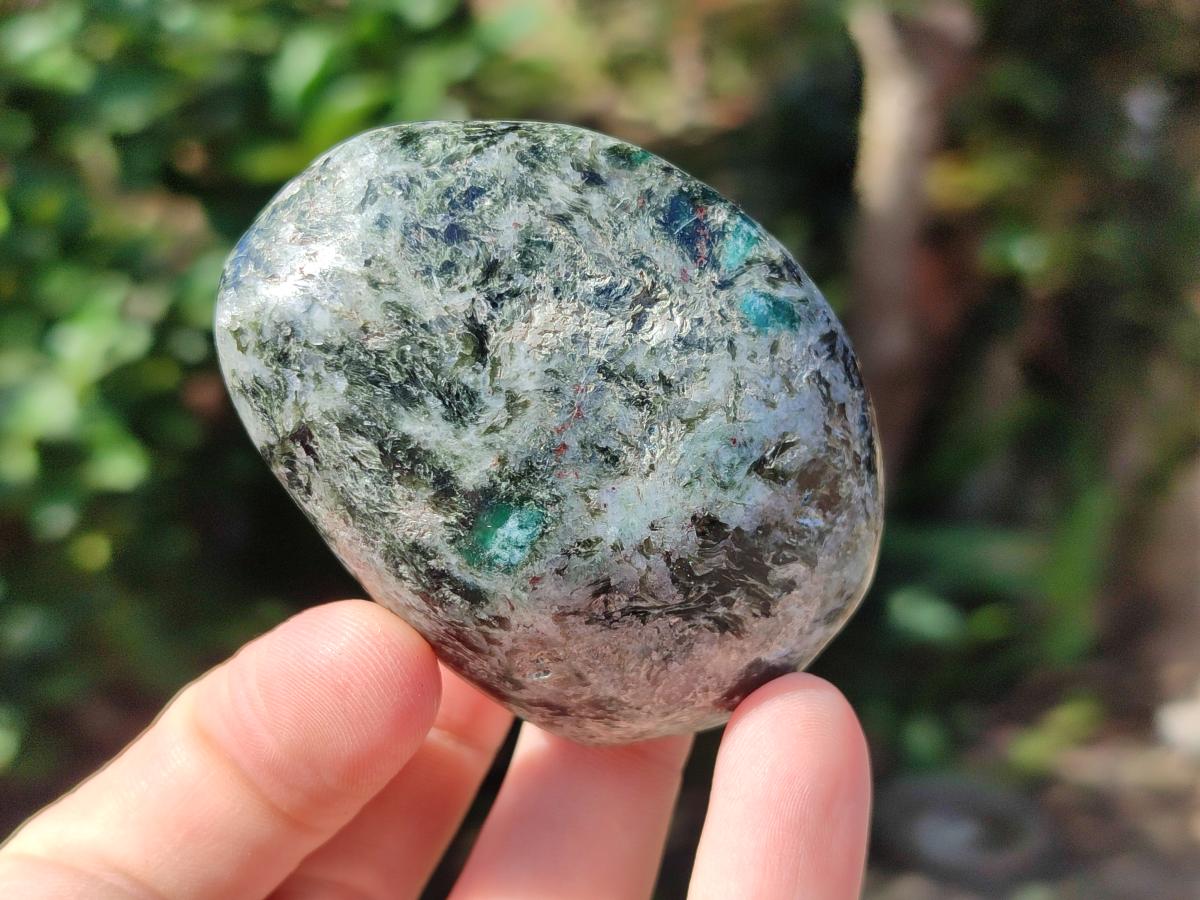 Polished Emerald Mica 'Mutokolite' Free Forms x 12 From Mutoko, Zimbabwe