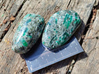 Polished Emerald Mica 'Mutokolite' Free Forms x 12 From Mutoko, Zimbabwe
