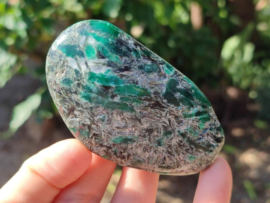 Polished Emerald Mica 'Mutokolite' Free Forms x 12 From Mutoko, Zimbabwe