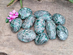 Polished Emerald Mica 'Mutokolite' Free Forms x 12 From Mutoko, Zimbabwe