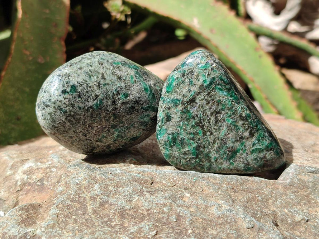 Polished Emerald Mica 'Mutokolite' Free Forms x 12 From Mutoko, Zimbabwe
