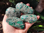 Polished Emerald Mica 'Mutokolite' Free Forms x 12 From Mutoko, Zimbabwe