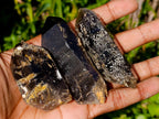 Natural Morion Smokey Quartz Crystals x 36 From Zomba Plateau, Malawi