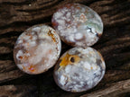 Polished Flower Agate Palm Stones x 12 From Antsahalova, Madagascar