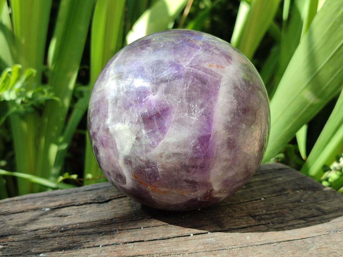 Polished Large Chevron Amethyst Sphere x 1 From Madagascar