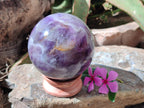 Polished Large Chevron Amethyst Sphere x 1 From Madagascar