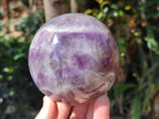 Polished Large Chevron Amethyst Sphere x 1 From Madagascar