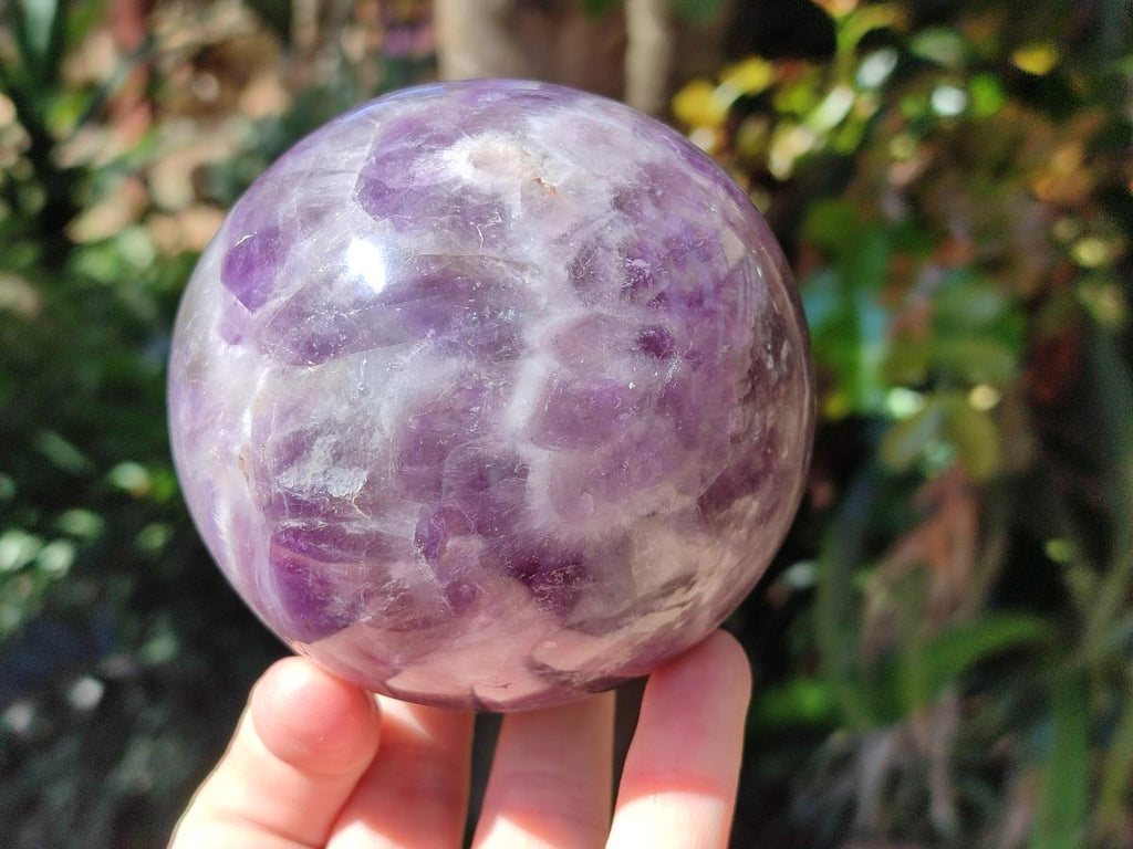 Polished Large Chevron Amethyst Sphere x 1 From Madagascar