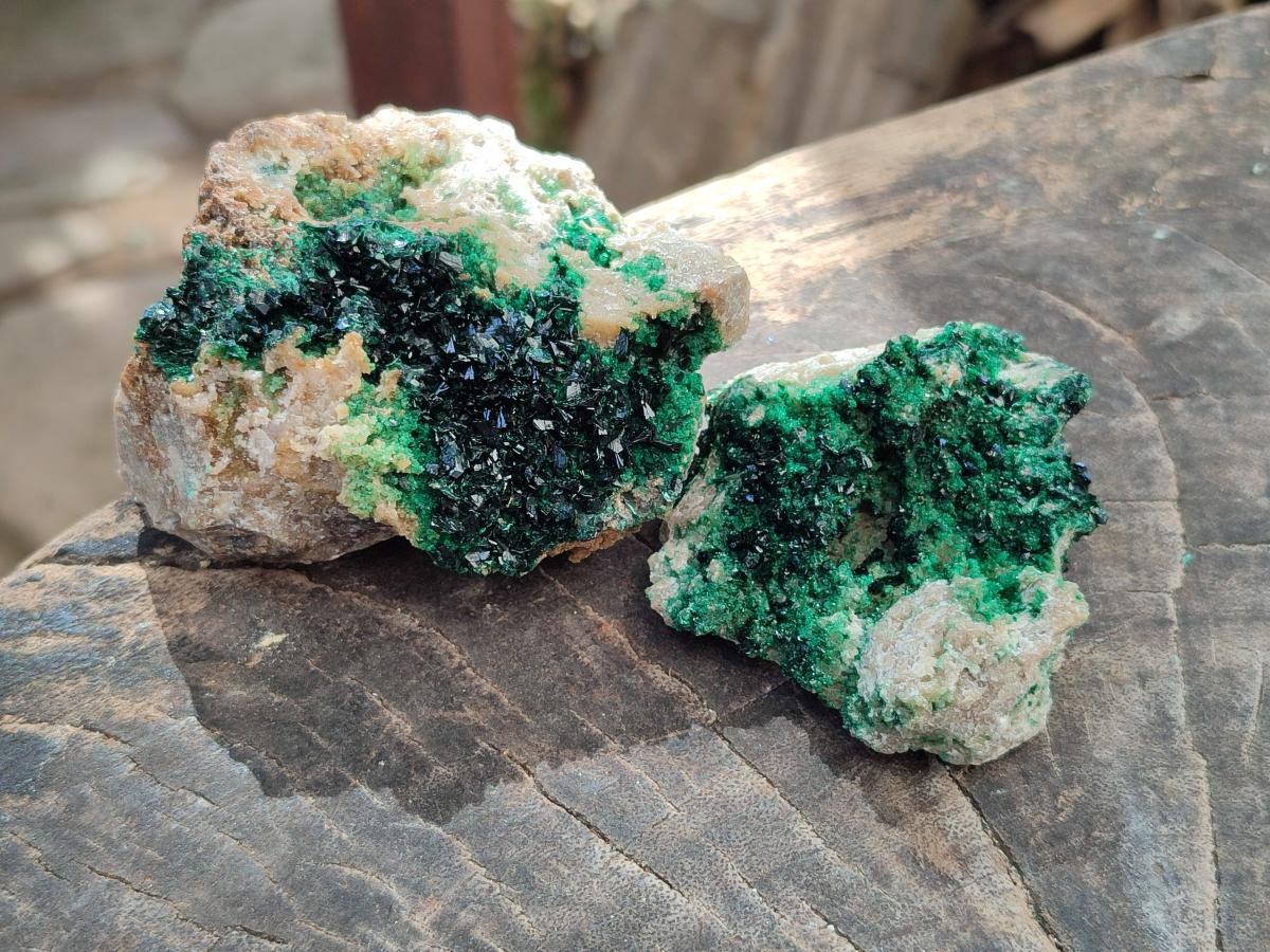 Natural Crystalline Malachite Specimens x 6 From Tenke Fungurume, Congo