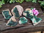 Natural Crystalline Malachite Specimens x 6 From Tenke Fungurume, Congo