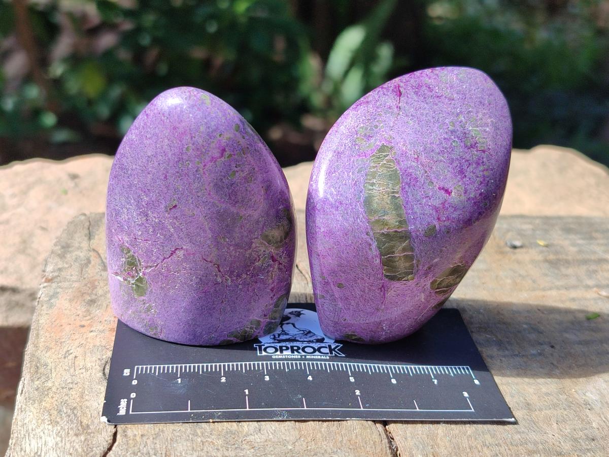 Polished Stichtite Standing Free Forms x 12 From Barberton, South Africa