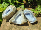 Natural Blue Lace Agate Geodes and Clusters Specimens x 24 From Nsanje, Malawi