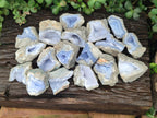 Natural Blue Lace Agate Geodes and Clusters Specimens x 24 From Nsanje, Malawi