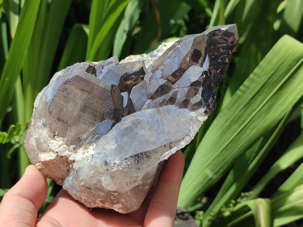 Natural Smokey Quartz Floater Crystals x 3 From Mulanje, Malawi