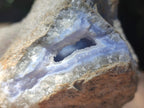 Natural Blue Lace Agate Geode Specimens x 4 From Nsanje, Malawi