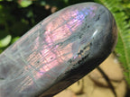 Polished Rare Purple Sunset Flash Labradorite Standing Free Forms x 2 From Madagascar